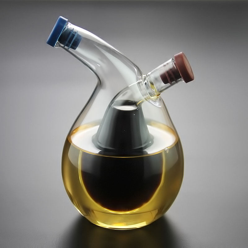 Huile et vinaigre en verre