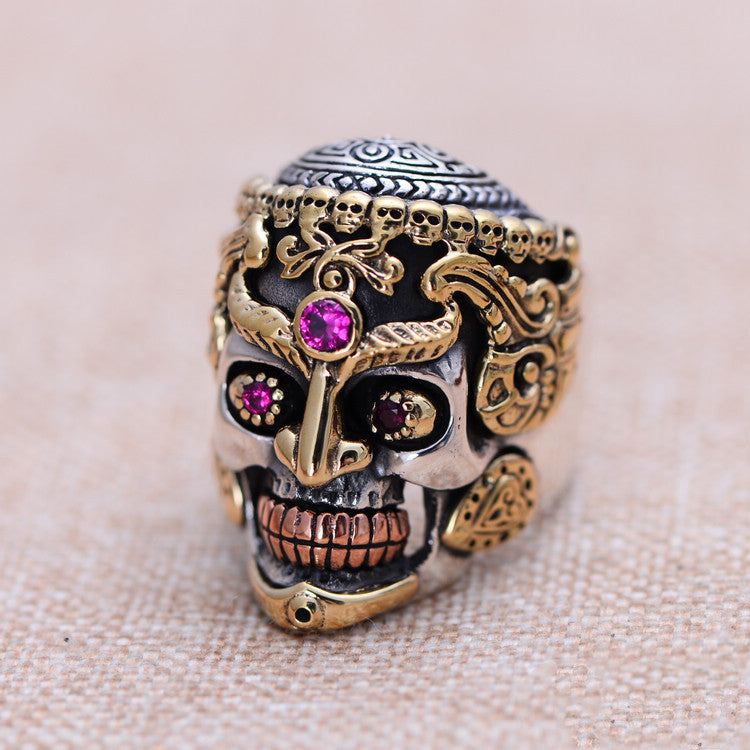 Fierce Skull Ring For Men 925 Silver