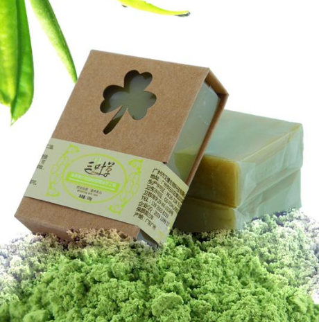 Bio-handgemachte Matcha-Grüntee-Reinigungsseife