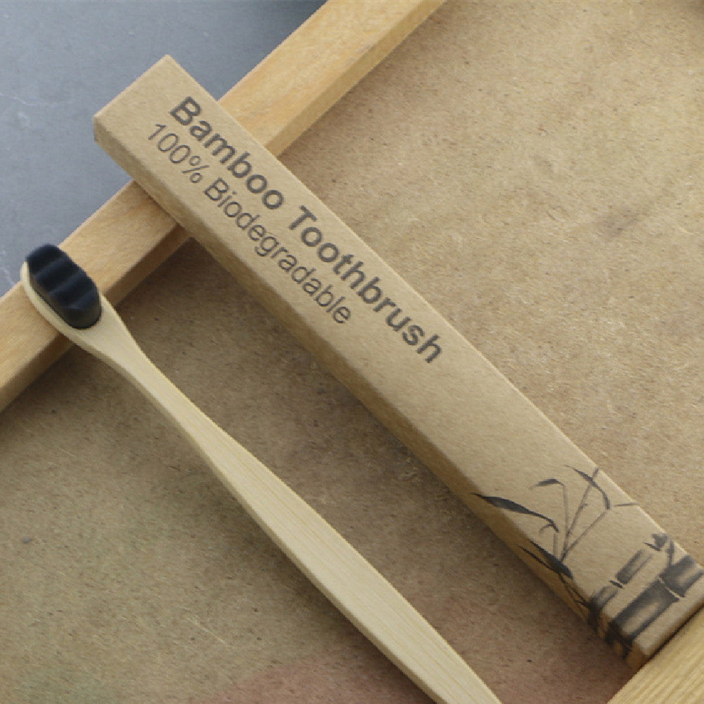 Brosse à dents plate en bambou