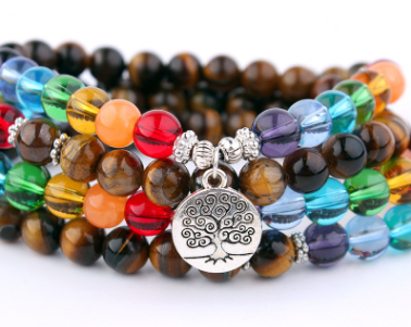 108 Natural Stone Rosary With Symbols