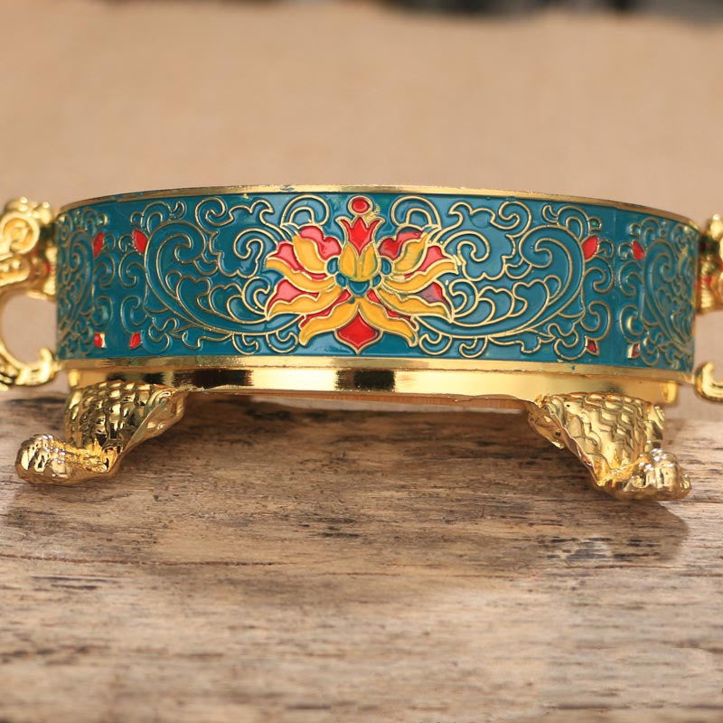 Copper Alloy Painted Tibetan Incense Burner