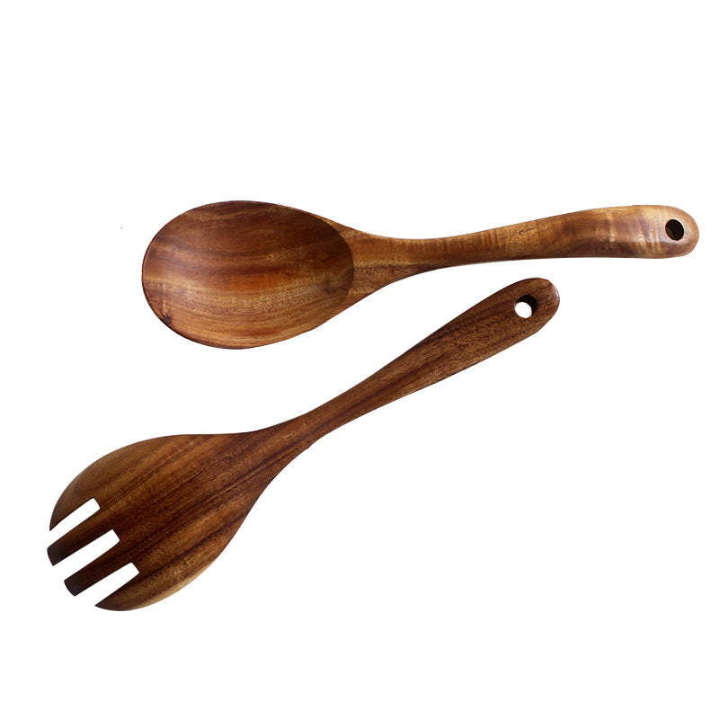 Acacia Wooden Salad Spoon Set