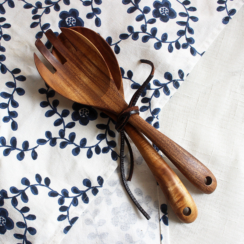 Acacia Wooden Salad Spoon Set