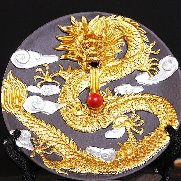 Ceramic Incense Burner Golden Dragon