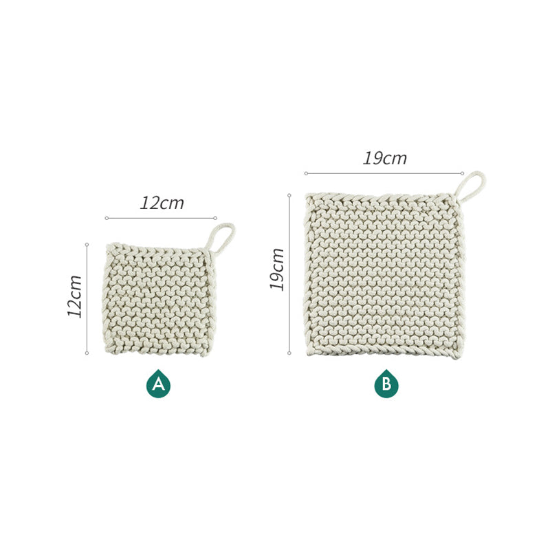 Dessous de verre tissé en pur coton fait à la main