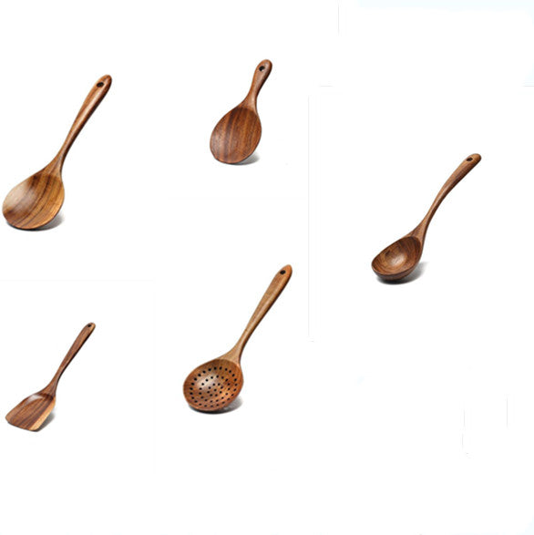 Acacia Wooden Spatula Set For Non-Stick Cookware
