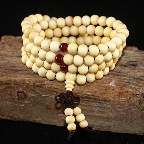 Beaded Knot Black Ebony Mala For Men