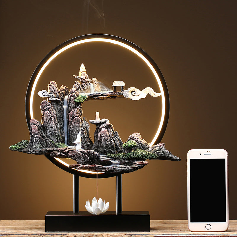 Zen Incense Burner High Mountain Flowing Water