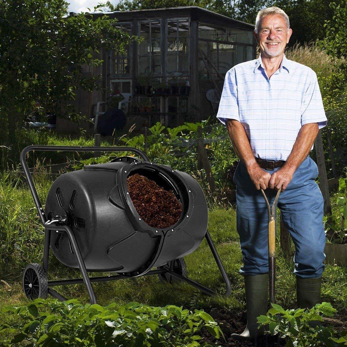 Abnehmbarer rotierender Komposteimer