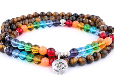 108 Natural Stone Rosary With Symbols