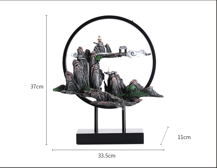 Zen Incense Burner High Mountain Flowing Water