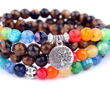 108 Natural Stone Rosary With Symbols