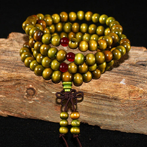 Beaded Knot Black Ebony Mala For Men