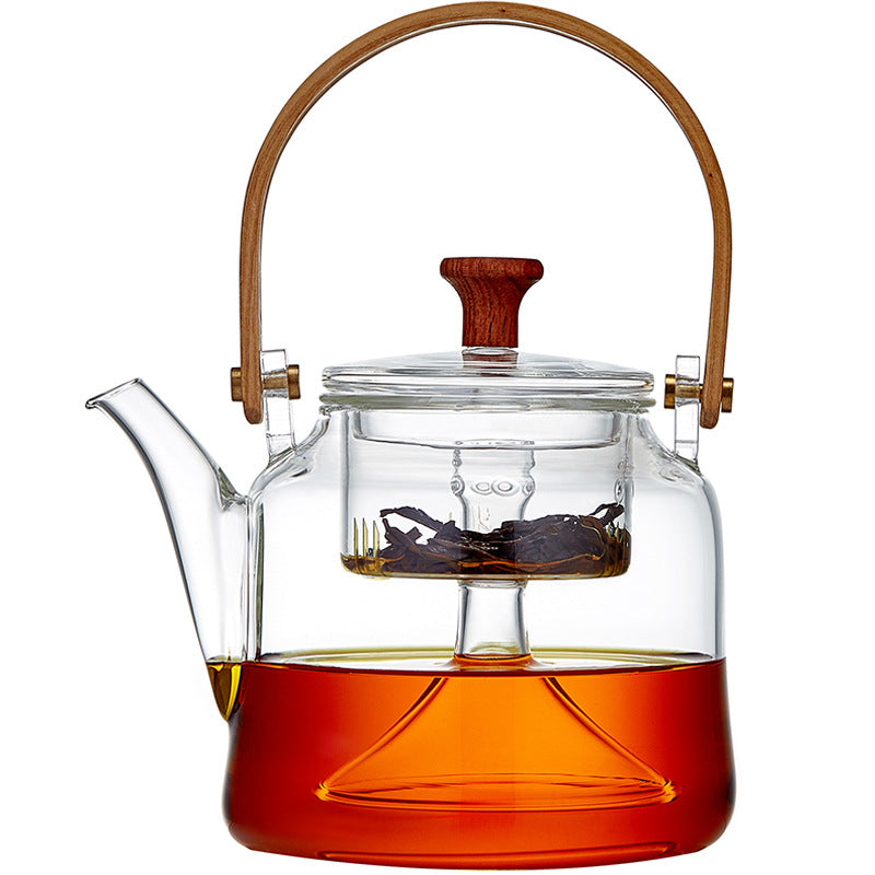 Théière en verre et bambou de style japonais
