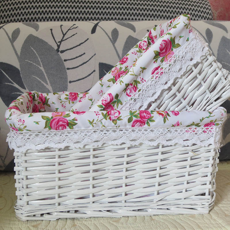 Panier de rangement en rotin et saule