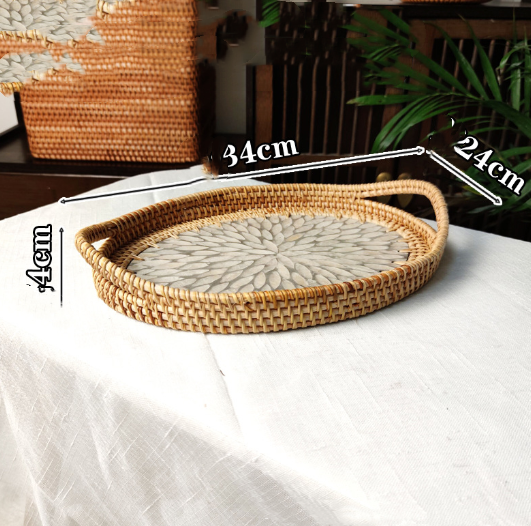 Rattan Shell Tray And Platter