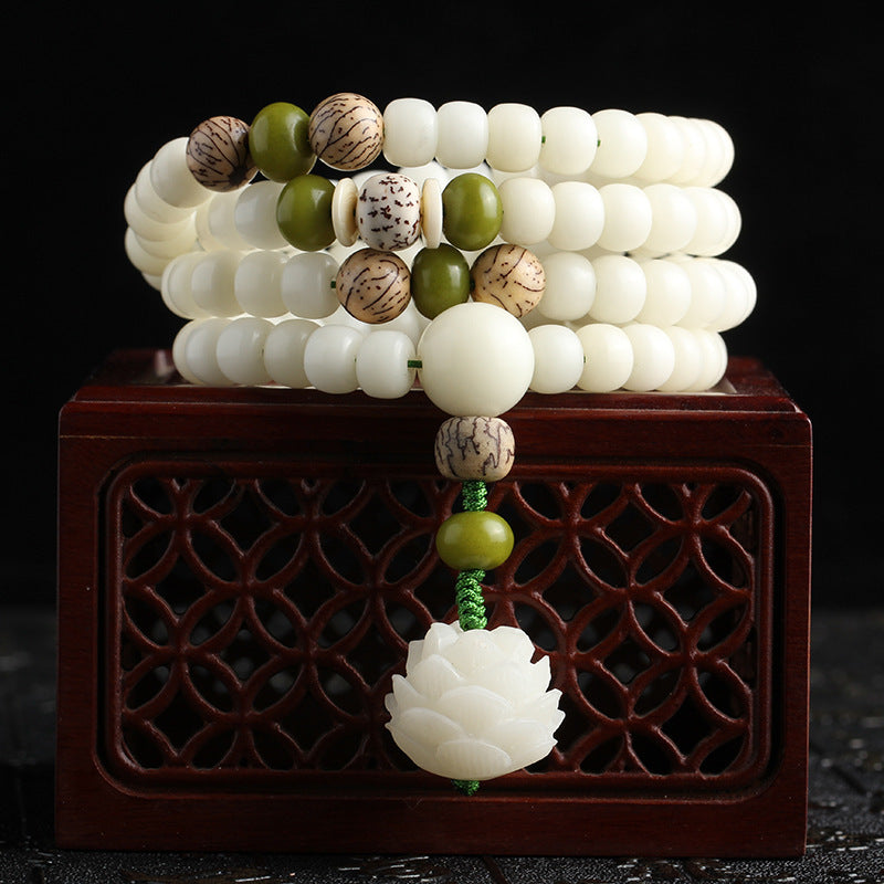 White Jade Bodhi Bracelet