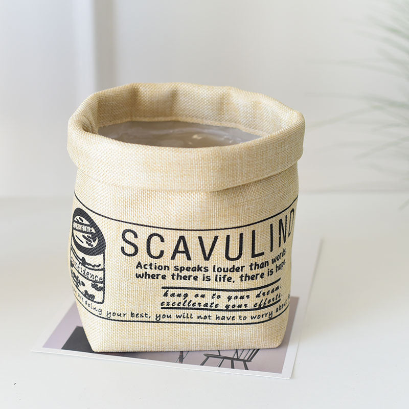 Pot de fleurs en tissu lavable