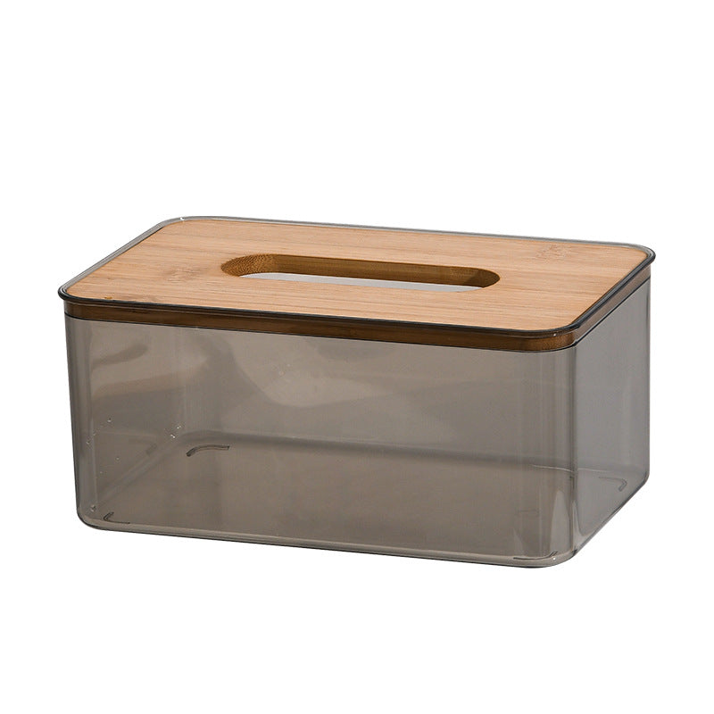 Bamboo And Wood Tissue Box