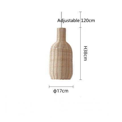 Nordic Rattan Chandelier Pastoral Style