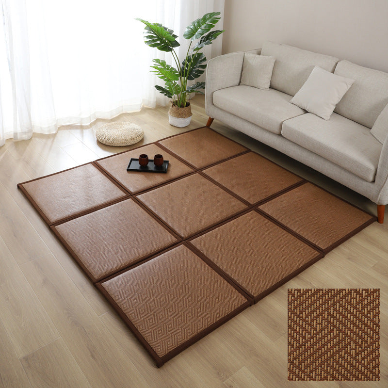 Nachttischteppich Patchworkmatte Rattan Summer Sky