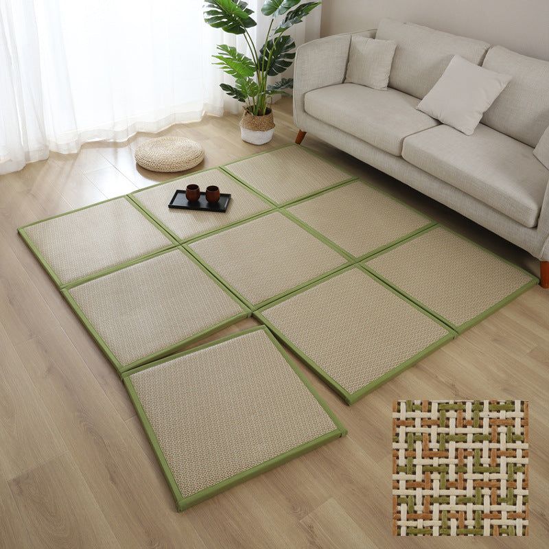 Nachttischteppich Patchworkmatte Rattan Summer Sky