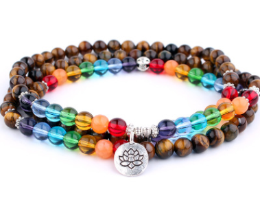 108 Natural Stone Rosary With Symbols