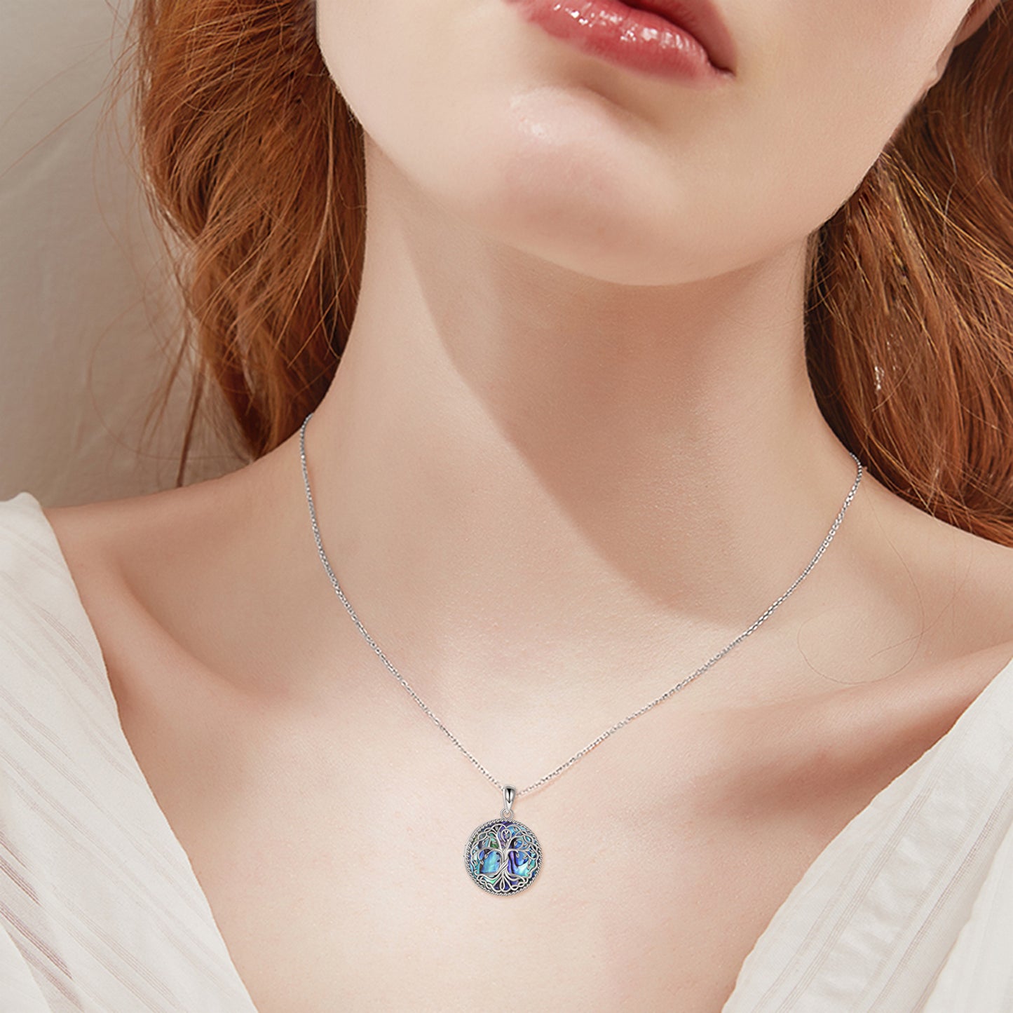 Collier médaillon arbre de vie en argent sterling