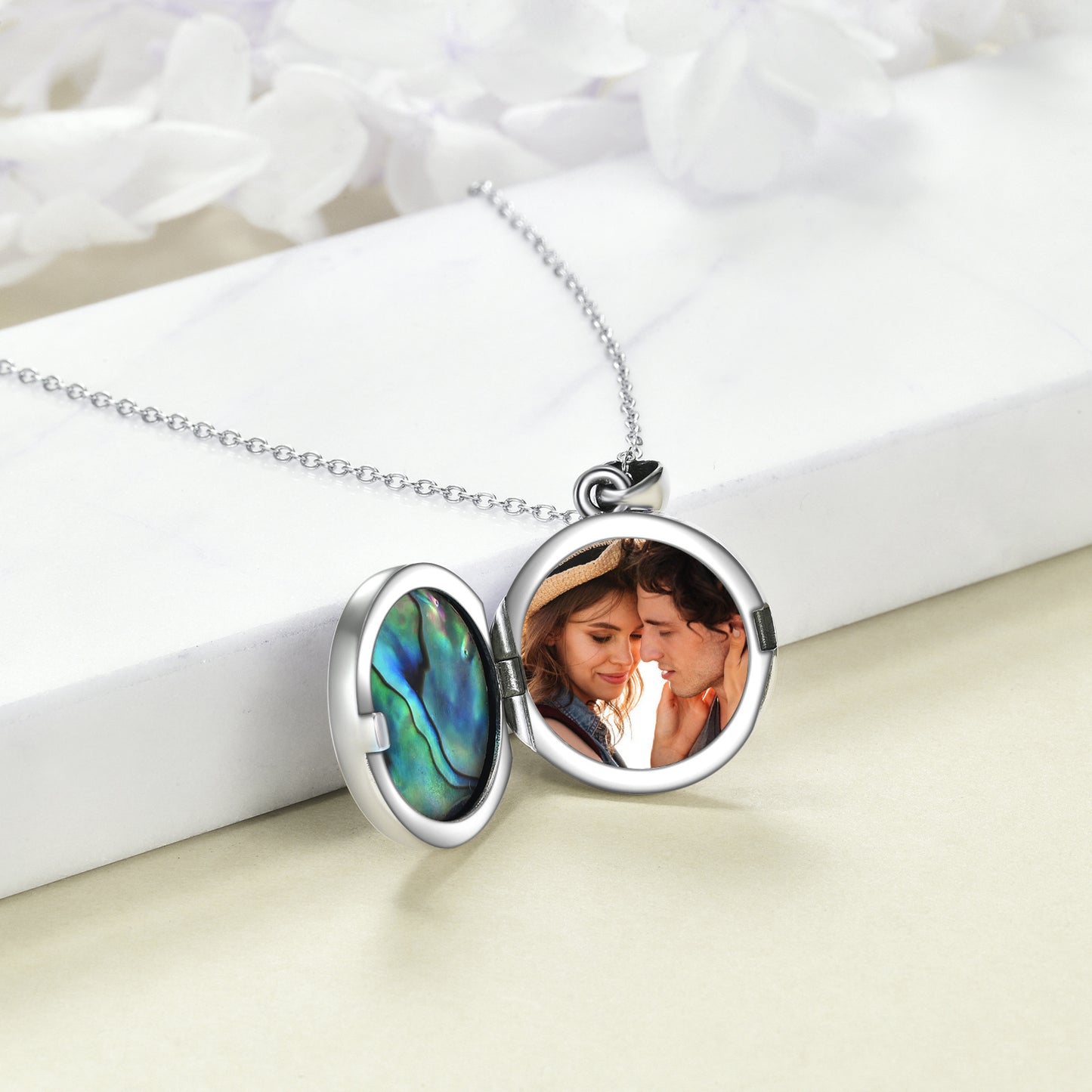 925 Silver Celtic Knot Photo Locket Necklace For Women
