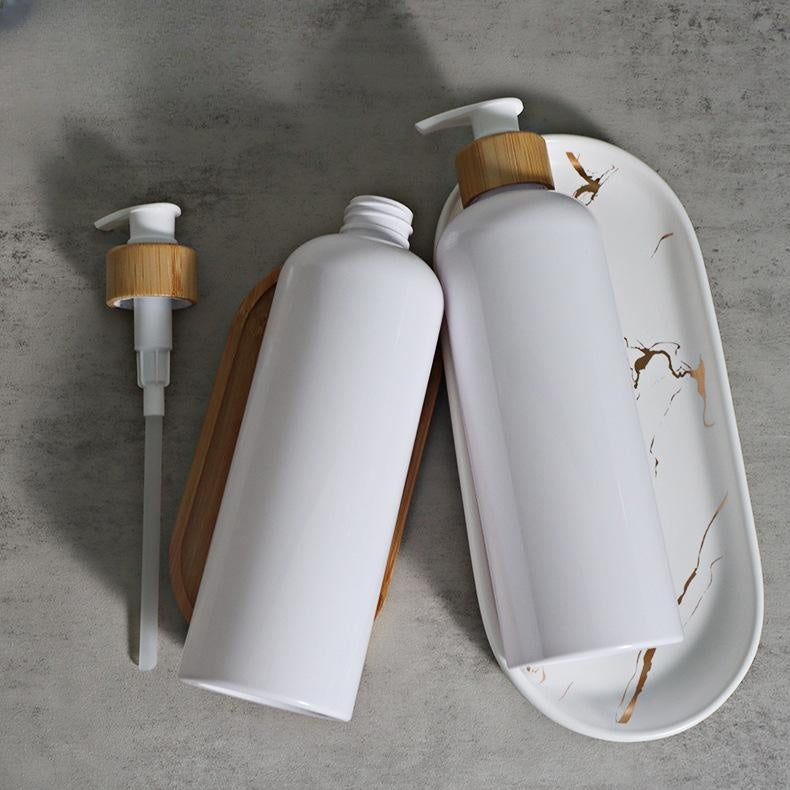 Bouteille à épaule ronde en bambou blanc