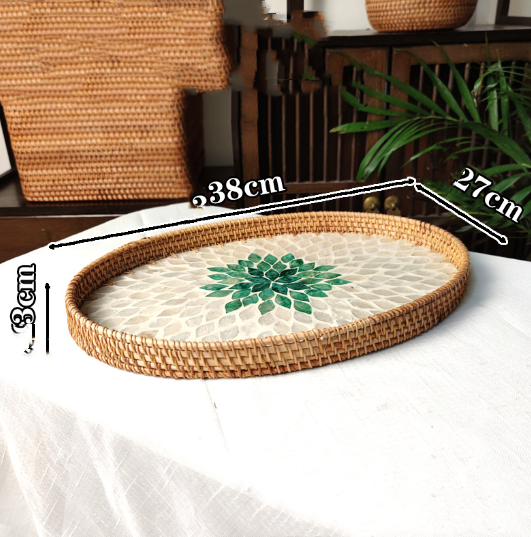 Rattan Shell Tray And Platter