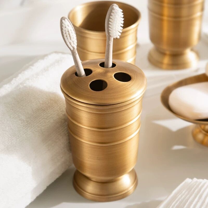 Badezimmer-Accessoires-Set aus Bronze