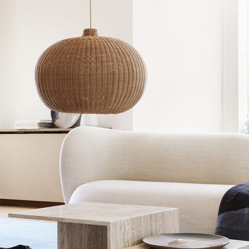 Nordic Rattan Chandelier Pastoral Style