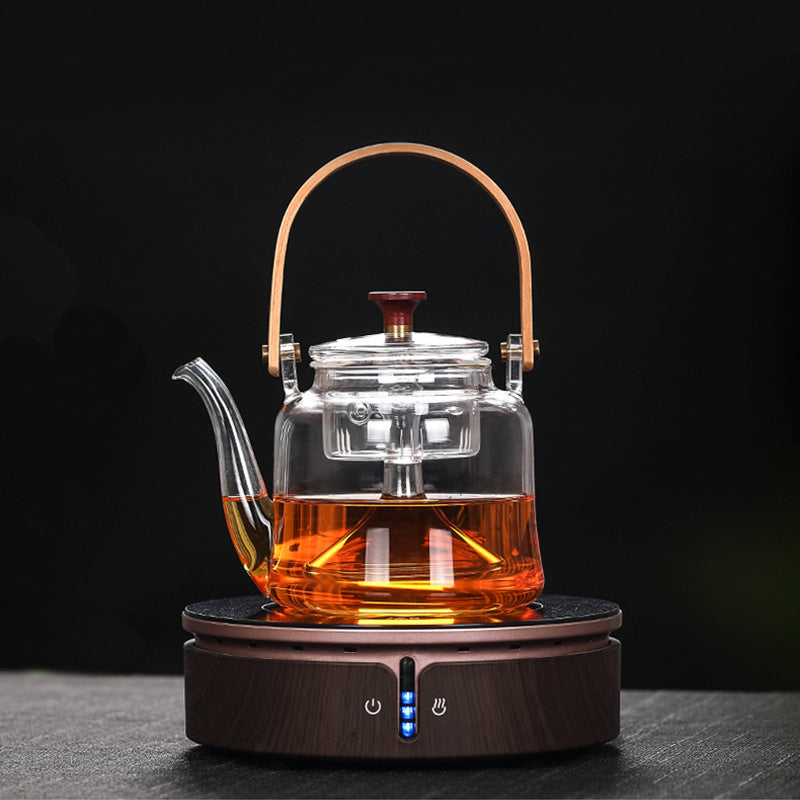 Théière en verre et bambou de style japonais