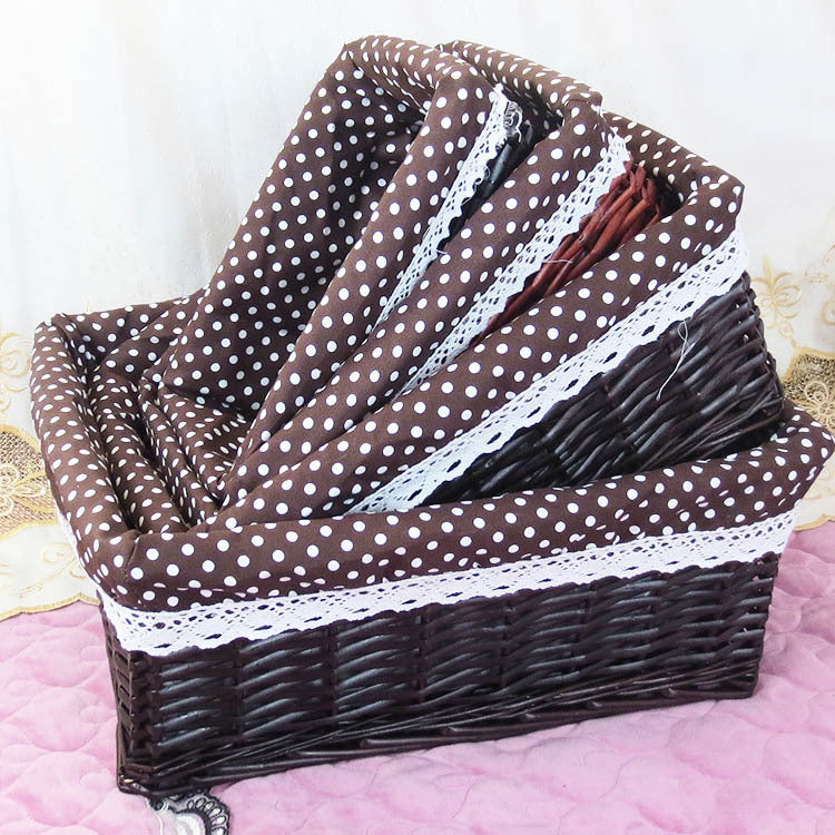 Panier de rangement en rotin et saule