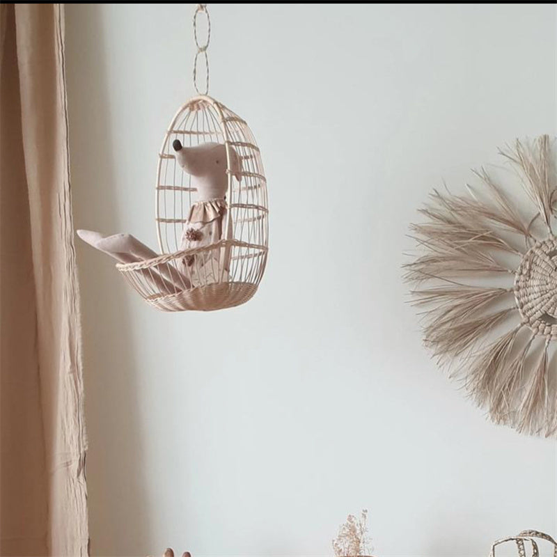 Handmade Rattan Spider Plant Swing