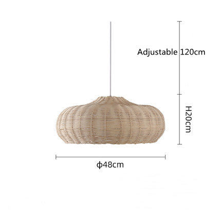 Nordic Rattan Chandelier Pastoral Style