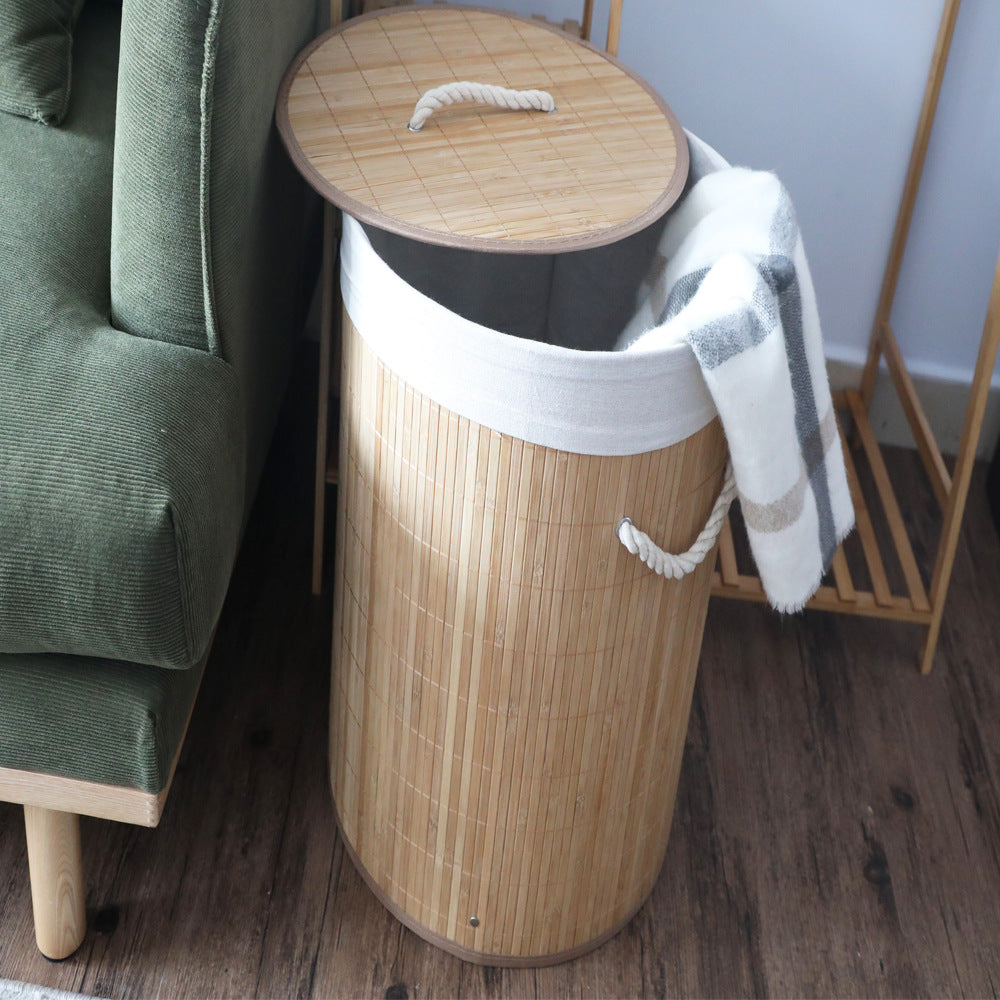 Tissage en bambou de panier à linge sale antipoussière