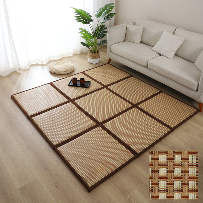 Nachttischteppich Patchworkmatte Rattan Summer Sky