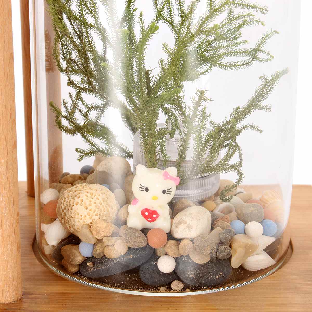Bamboo Ecological Desktop Mini Fish Tank
