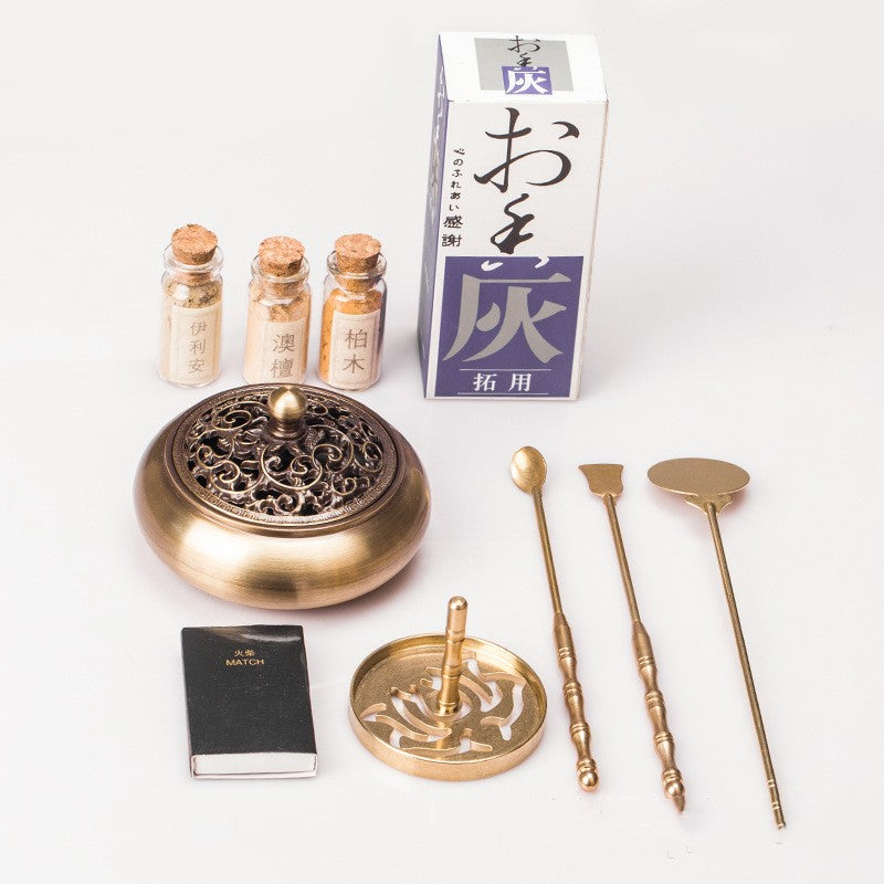 Pure Copper Incense Burner Set Taoist Temple