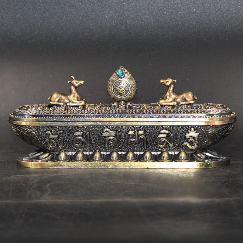 Antique Tibetan Style Ceramic Incense Burner