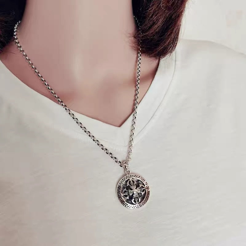Antique Thai Silver Tibetan Pendant