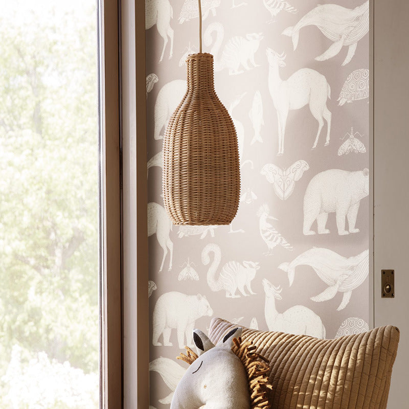 Nordic Rattan Chandelier Pastoral Style