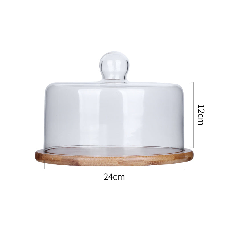 Glas-Obstteller/Nachmittagstee-Kuchendeckel