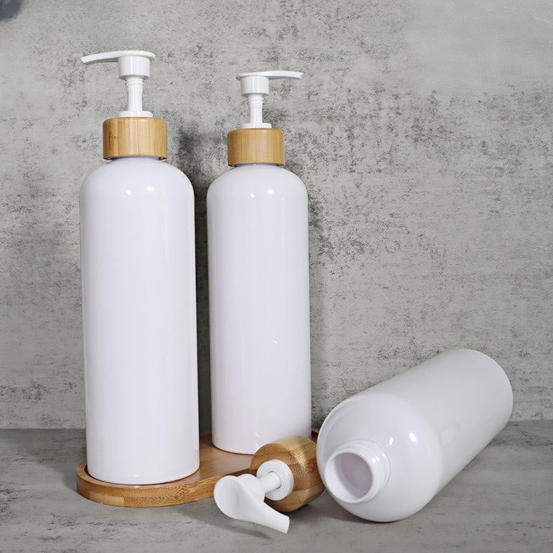 Bouteille à épaule ronde en bambou blanc