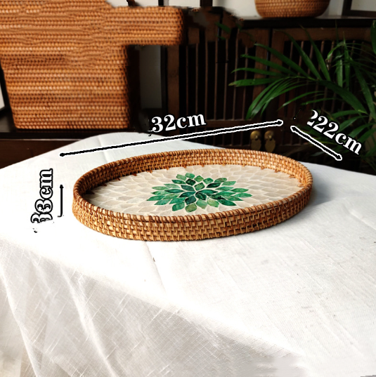 Rattan Shell Tray And Platter