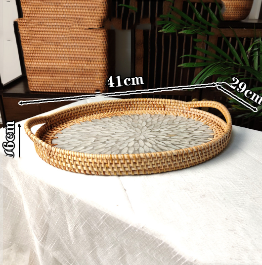 Rattan Shell Tray And Platter