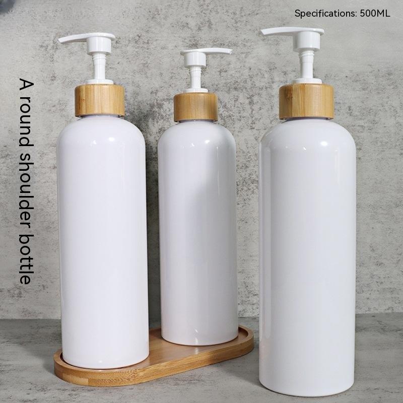 Bouteille à épaule ronde en bambou blanc